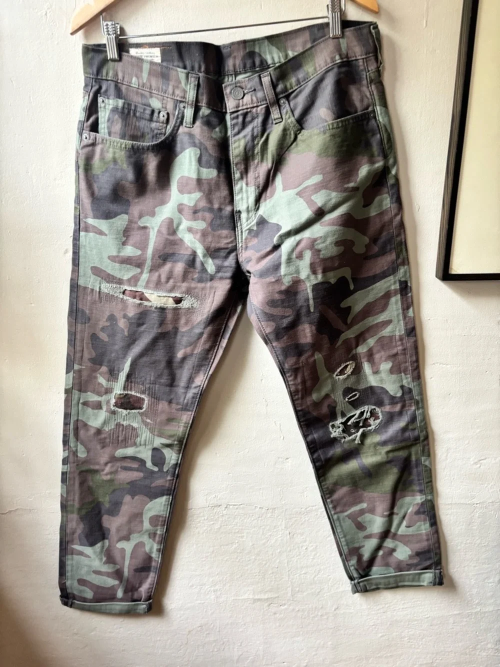 Levi’s Premium Camouflage 5 Pocket Hi-Ball Jeans EXC Size 34